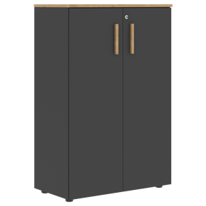 Шкаф с глухими средними дверьми FORTA Графит-Дуб Гамильтон  FMC 80.1(Z) (798х404х1197) в Лабытнанги