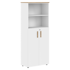 Широкий шкаф высокий FORTA Белый-Дуб Гамильтон FHC 80.6(Z) (798х404х1965) в Лабытнанги