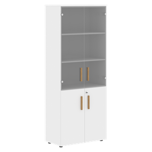 Широкий шкаф высокий FORTA Белый FHC 80.2(Z) (798х404х1965) в Лабытнанги