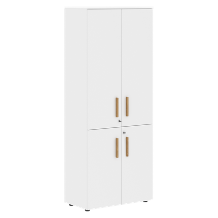 Широкий шкаф высокий FORTA Белый FHC 80.3(Z) (798х404х1965) в Салехарде - изображение