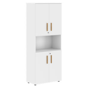 Широкий шкаф высокий FORTA Белый FHC 80.4(Z) (798х404х1965) в Лабытнанги