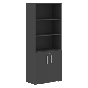 Широкий шкаф высокий FORTA Черный Графит  FHC 80.5(Z) (798х404х1965) в Надыме