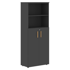 Широкий шкаф высокий FORTA Черный Графит  FHC 80.6(Z) (798х404х1965) в Ноябрьске