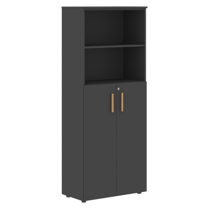 Широкий шкаф высокий FORTA Черный Графит  FHC 80.6(Z) (798х404х1965) в Салехарде - изображение
