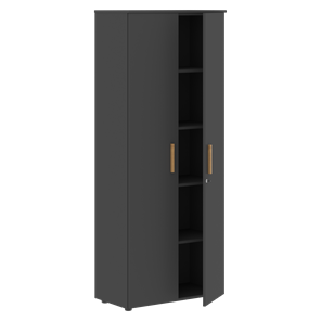Широкий шкаф высокий FORTA Черный Графит FHC 80.1(Z) (798х404х1965) в Новом Уренгое