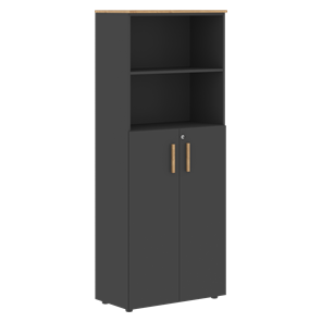 Шкаф с глухими средними дверьми FORTA Графит-Дуб Гамильтон  FHC 80.6(Z) (798х404х1965) в Новом Уренгое