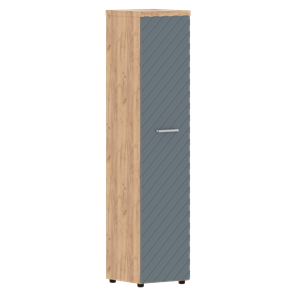 Шкаф TORR LUX TLHC 42.1 колонка с глухой дверью и топом 435х452х1958 Дуб Бофорд/ Серо-голубой в Салехарде