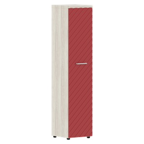 Шкаф TORR LUX TLHC 42.1 колонка с глухой дверью и топом 435х452х1958 Сосна Эдмонт/ Красный в Салехарде