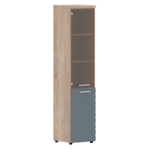 Шкаф TORR LUX TLHC 42.2 L колонка комбинированная с топом 435х452х1958 Дуб Каньон/ Серо-голубой в Салехарде