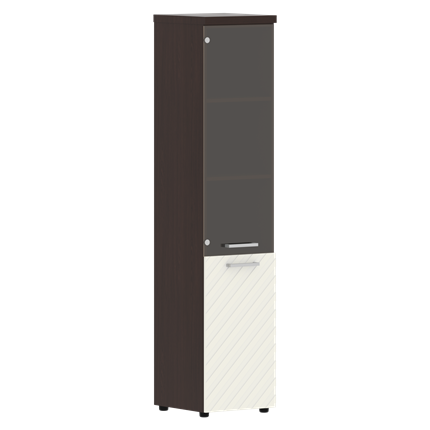 Шкаф TORR LUX TLHC 42.2 L колонка комбинированная с топом 435х452х1958 Венге/ Латте в Салехарде - изображение