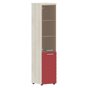 Шкаф-стеллаж TORR LUX TLHC 42.2 R колонка комбинированная с топом 435х452х1958 Сосна Эдмонт/ Красный в Салехарде