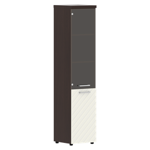 Шкаф-стеллаж TORR LUX TLHC 42.2 R колонка комбинированная с топом 435х452х1958 Венге/ Латте в Салехарде