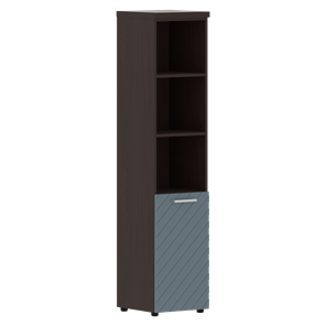 Шкаф-стеллаж TORR LUX TLHC 42.5 R колонка с глухой малой дверью и топом 435х452х1958 Венге/ Серо-голубой в Новом Уренгое