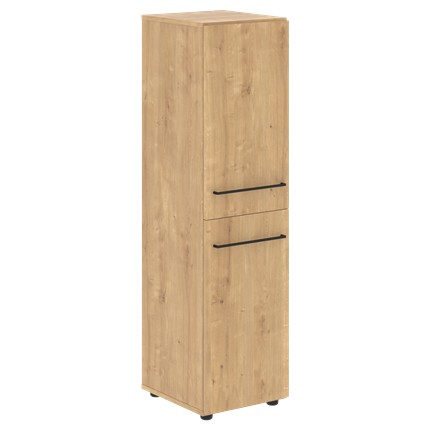 Шкаф узкий средний с глухими дверьми LOFTIS Дуб Бофорд LMC LMC 40.4 (400х430х1517) в Лабытнанги - изображение