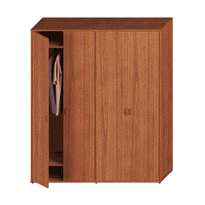 Шкаф комбинированный высокий Престиж, одежда/закрытый, темный орех, 175x46x203, Исп.59 в Новом Уренгое