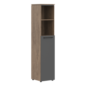Шкаф высокий колонна со средней дверью MORRIS TREND Антрацит/Кария Пальмира MHC 42.6 (429х423х1956) в Ноябрьске
