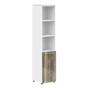 Шкаф высокий MORRIS  Дуб Базель/ Белый MHC 42.5  (429х423х1956) в Лабытнанги