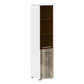 Шкаф высокий MORRIS  Дуб Базель/ Белый MHC  42.2 (429х423х1956) в Новом Уренгое