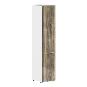 Шкаф колонка с глухой дверью MORRIS  Дуб Базель/Белый MHC 42.1 (429х423х1956) в Тарко-Сале