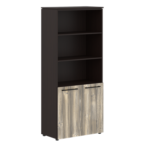 Шкаф колонка  с короткими глухими дверьми MORRIS  Дуб Базель/Венге MHC 85.5 (854х423х1956) в Лабытнанги