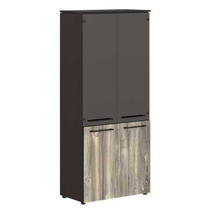 Шкаф высокий MORRIS  Дуб Базель/Венге Магия MHC 85.2 (854х423х1956) в Салехарде - изображение