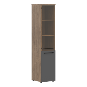 Шкаф колонка комбинированная MORRIS TREND Антрацит/Кария Пальмира MHC  42.2 (429х423х1956) в Лабытнанги