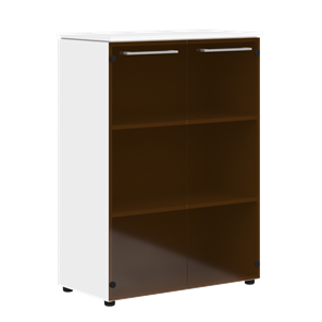 Шкаф средний MORRIS Дуб Базель/Белый MMC 85.2 (854x423x1188) в Салехарде - предосмотр