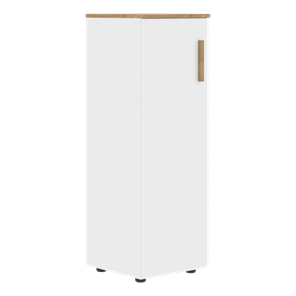 Средний шкаф колонна с левой дверью FORTA Белый-Дуб Гамильтон  FMC 40.1 (L) (399х404х801) в Ноябрьске