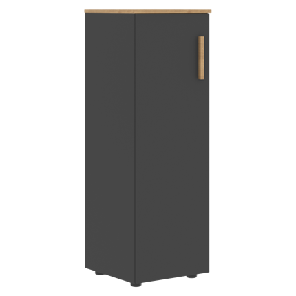 Шкаф колонна средний с левой дверью FORTA Графит-Дуб Гамильтон   FMC 40.1 (L) (399х404х801) в Салехарде - изображение