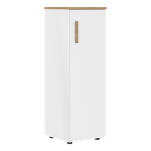 Средний шкаф колонна с глухой дверью правой FORTA Белый-Дуб Гамильтон  FMC 40.1 (R) (399х404х801) в Ноябрьске