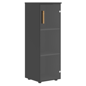 Шкаф колонна средний со стеклянной правой дверью FORTA Черный ГрафитFMC 40.2 (R) (399х404х801) в Надыме