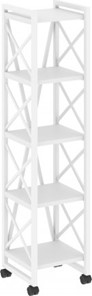 Стеллаж подкатной Loft VR.L-MST.K-5.4, Белый/Белый металл в Салехарде