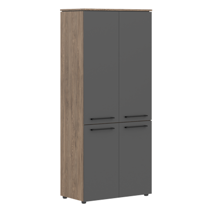 Шкаф для офиса MORRIS TREND Антрацит/Кария Пальмира MHC 85.3 (854х423х1956) в Салехарде - изображение