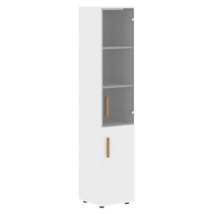Высокий шкаф с  дверью колонна FORTA Белый FHC 40.2 (L/R) (399х404х1965) в Салехарде - изображение