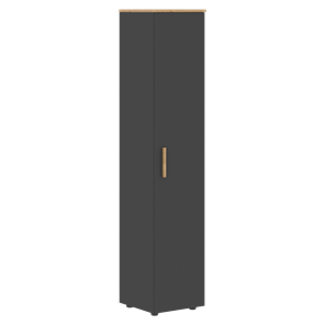 Шкаф колонна высокий с глухой дверью FORTA Графит-Дуб Гамильтон   FHC 40.1 (L/R) (399х404х1965) в Новом Уренгое