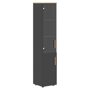 Высокий шкаф с глухой дверью колонна FORTA Графит-Дуб Гамильтон  FHC 40.2 (L/R) (399х404х1965) в Новом Уренгое
