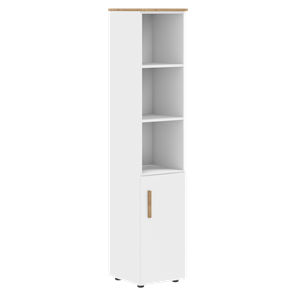 Высокий шкаф с глухой малой дверью  правой FORTA Белый-Дуб Гамильтон FHC 40.5 (R) (399х404х1965) в Салехарде