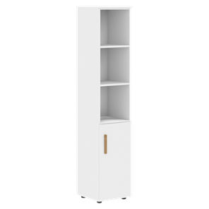 Шкаф колонна высокий с глухой малой дверью правой FORTA Белый FHC 40.5 (R) (399х404х1965) в Ноябрьске