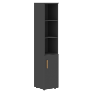 Высокий шкаф с глухой малой дверью  правой FORTA Черный Графит  FHC 40.5 (R) (399х404х1965) в Салехарде