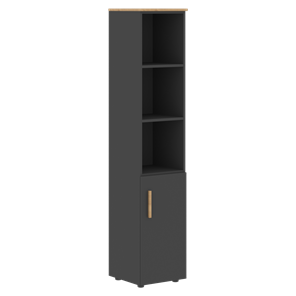 Высокий шкаф с глухой малой дверью  правой FORTA Графит-Дуб Гамильтон  FHC 40.5 (R) (399х404х1965) в Надыме