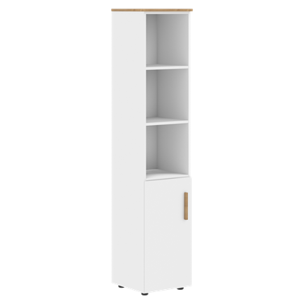 Высокий шкаф колонна с глухой средней дверью правой FORTA Белый FHC 40.6 (R) (399х404х1965) в Салехарде - изображение