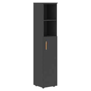 Высокий шкаф с глухой средней дверью  правой FORTA Черный Графит  FHC 40.6 (R) (399х404х1965) в Лабытнанги