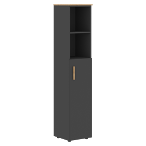 Шкаф колонна высокий с глухой средней дверью правой FORTA Графит-Дуб Гамильтон   FHC 40.6 (R) (399х404х1965) в Надыме