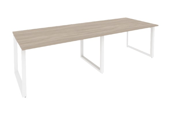 Конференц-стол переговорный O.MO-PRG-2.3 Белый/Дуб Аттик в Лабытнанги - изображение