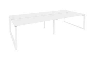 Письменный стол O.MO-D.RS-4.4.8, Белый/Белый бриллиант в Салехарде
