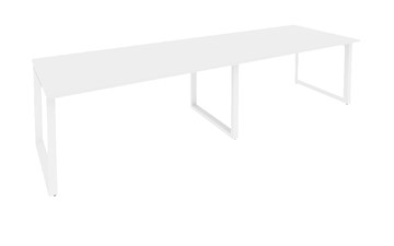 Конференц-стол для переговоров O.MO-PRG-2.4 Белый/Белый бриллиант в Муравленко