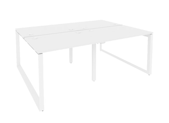 Письменный стол O.MO-D.RS-4.1.8, Белый/Белый бриллиант в Салехарде - изображение