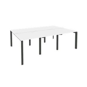 Стол на металлокаркасе O.MP-D.RS-6.0.8 (Антрацит/Белый бриллиант) в Новом Уренгое