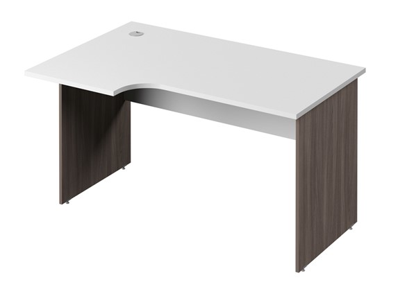 Эргономичный стол С-34 левый, цвет Белый/Джара Госфорт в Салехарде - изображение