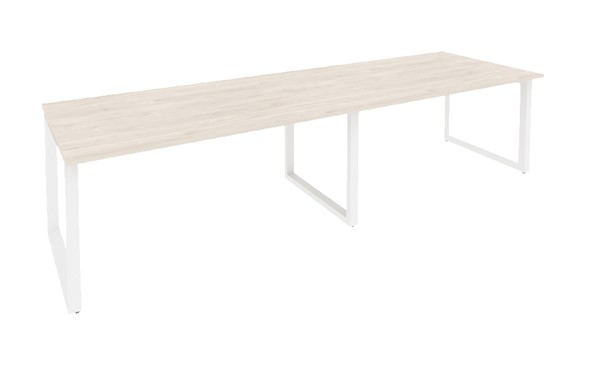 Стол для совещаний O.MO-PRG-2.4 Белый/Денвер светлый в Лабытнанги - изображение